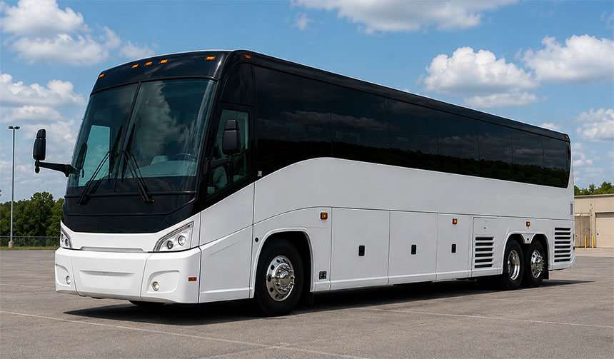 56-passenger charter bus available in Burbank, CA